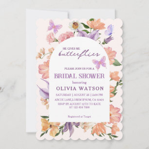 Invitación Me da Butterflies Brillante