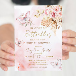 Invitación Me Da Mariposas Boho Bridal Shower