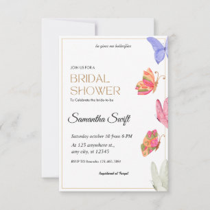 Invitación Me da mariposas Bridal Shower