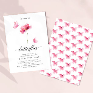 Invitación Me Da Mariposas Ducha De Novias Rosa