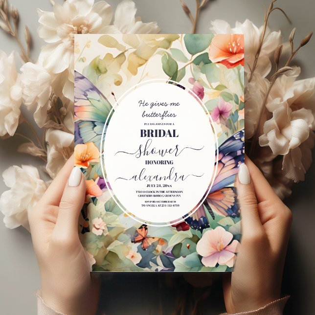 Invitación Me Da Mariposas Dusty Purple Bridal Shower (Subido por el creador)