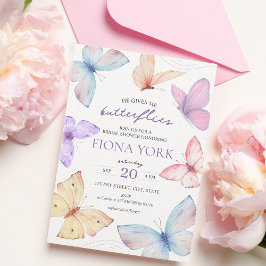 Invitación Me da mariposas | Elegante ducha de novia