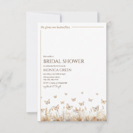 Invitación Me da mariposas en el estómago Minimalista Despedi