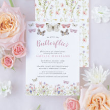 Me Da Mariposas Flores Rosadas Ducha Bridal