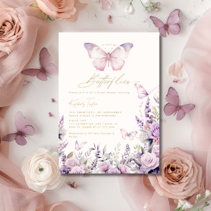 Invitación Me Da Mariposas Flores Silvestres Ducha De Novias