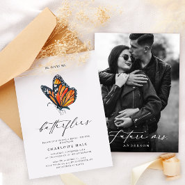 Invitación Me Da Mariposas Foto De Pareja Monarca