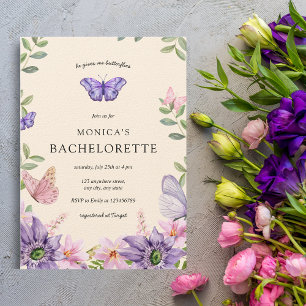 Invitación Me da mariposas Wildflowers Bachelorette