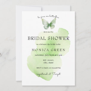 Invitación Me da mariposas Wildflowers Bridal Shower