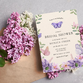 Invitación Me da mariposas Wildflowers Bridal Shower