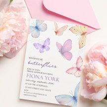 Me da Moda de mariposas Elegante ducha de novia