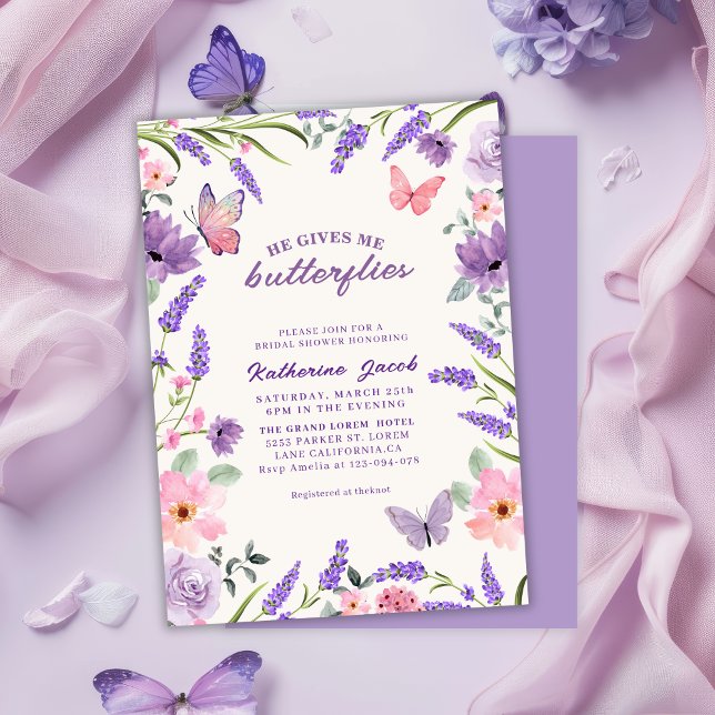 Invitación Me da una ducha de novia Lavender (Subido por el creador)