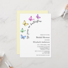 Invitación Me Da Una Ducha De Novias Mariposas