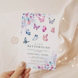 Invitación Me Da Una Ducha De Novias Mariposas