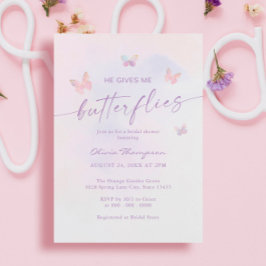 Invitación Me Da Una Ducha De Novias Mariposas