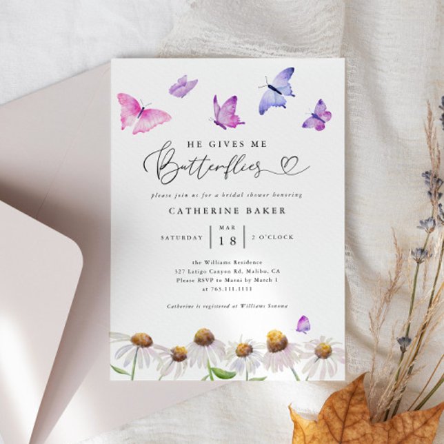 Invitación Me Da Una Ducha De Novias Mariposas (Subido por el creador)