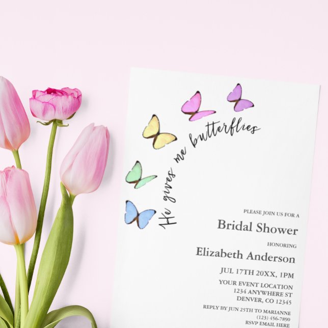Invitación Me Da Una Ducha De Novias Mariposas (Subido por el creador)