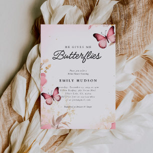 Invitación Me Da Una Ducha De Novias Mariposas