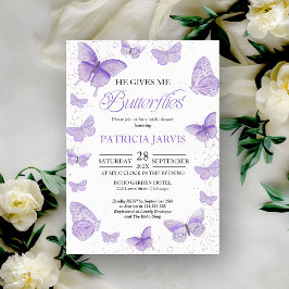 Invitación Me Da Una Ducha De Novias Mariposas