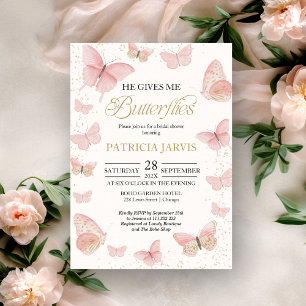 Invitación Me Da Una Ducha De Novias Mariposas