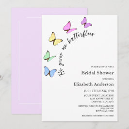 Invitación Me Da Una Ducha De Novias Mariposas