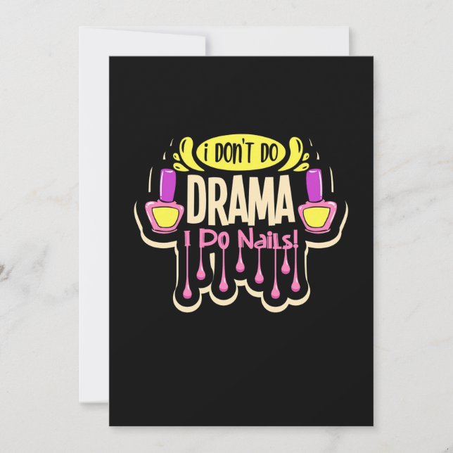 Invitación Me Dedico a las Uñas (Anverso)