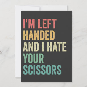 Invitación Me dejo con la mano y te odio las tijeras graciosa