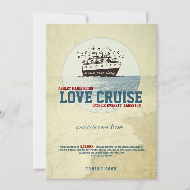 Invitación ¡ME ENCANTA CRUISE-Gone vivir nuestro sueño! Invit (Anverso)