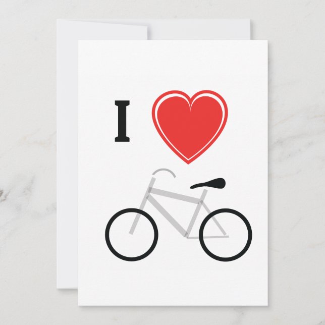 Invitación Me Encanta El Ciclismo (Anverso)