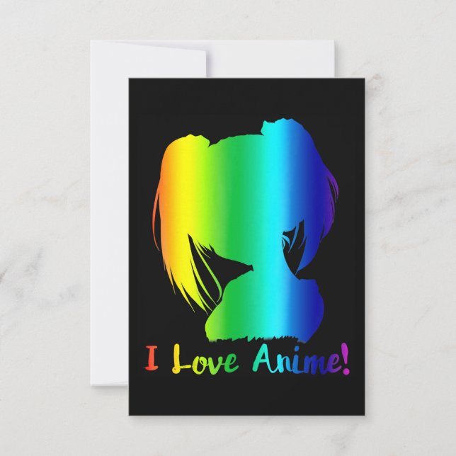 Invitación me encanta el divertido cosplay manga (Anverso)