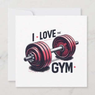 Invitación Me encanta el gimnasio