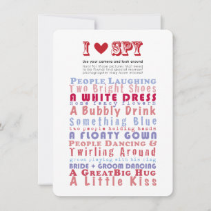 Invitación Me encanta el juego de caza de fotos espías