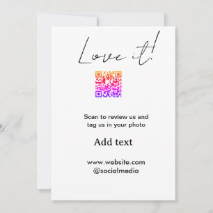 Invitación Me encanta escanear código QR revisar compartir fo