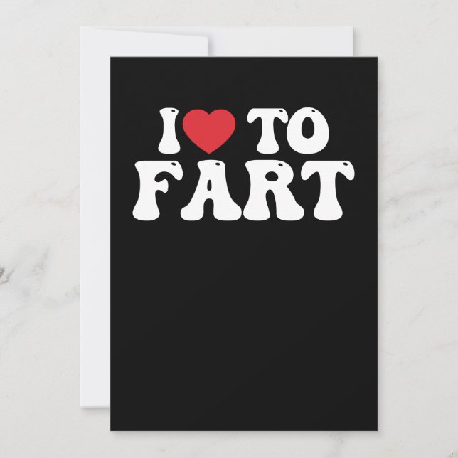 Invitación Me Encanta Fart Groovy (Anverso)