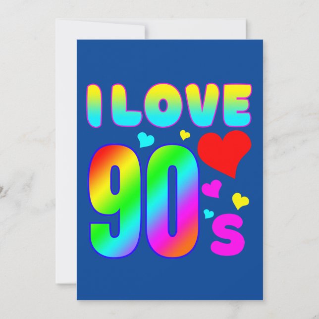 Invitación me encanta los 90 (Anverso)