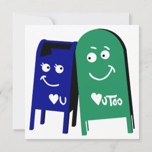 Invitación Me encantan los buzones de correo: te amo