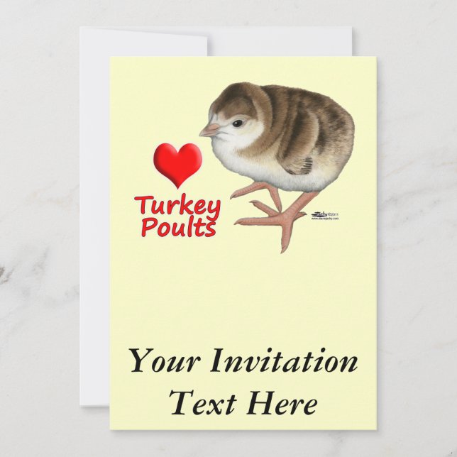 Invitación ¡Me Encantan Los Pavos Turcos! (Anverso)