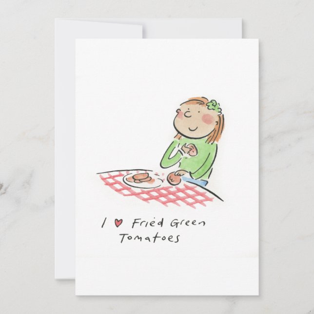 Invitación Me encantan los tomates verdes fritos (Anverso)