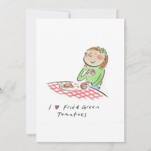 Invitación Me encantan los tomates verdes fritos