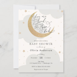 Invitación Me encantó la luna y el Baby Shower neutral de atr