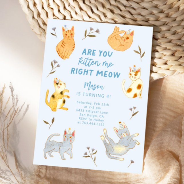 Invitación ¿Me Estás Gatito? Cumpleaños (Subido por el creador)