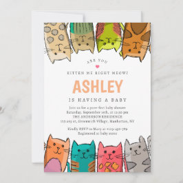 Invitación ¿Me estás tomando el pelo gatito mío Shower de beb