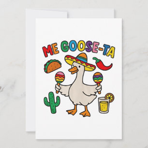 Invitación Me Goose-Ta Funny Caballo Español Mexicano