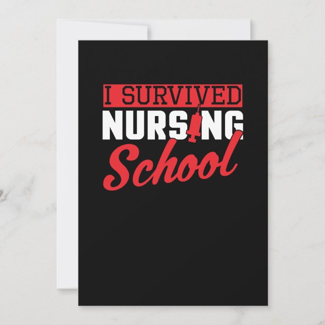 Invitación Me gradué de la escuela de enfermería (Anverso)