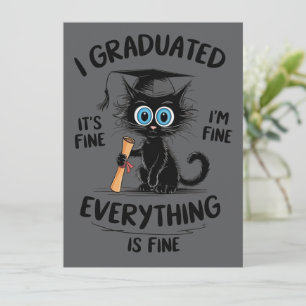 Invitación Me Gradué Está Bien Estoy Bien Todo Está Bien 