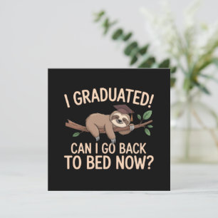 Invitación Me gradué ¿Puedo volver a la cama ahora Graduación