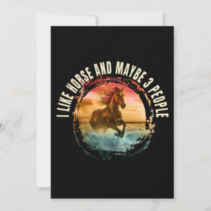 Invitación me gusta el caballo y quizás 3 personas