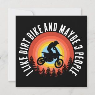 INVITACIÓN ME GUSTA LA MOTOCICLETA DE TIERRA Y QUIZÁS 3 PERSO