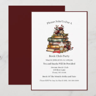 Invitación Me gustan mis libros picantes y mi café helado, Cl