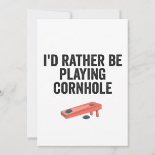 Invitación Me gustaría estar jugando Cornhole Regalo divertid
