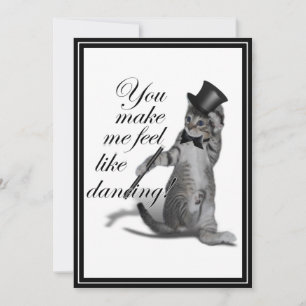 Invitación ¡Me haces sentir como bailando! Tap Dancing Cat
